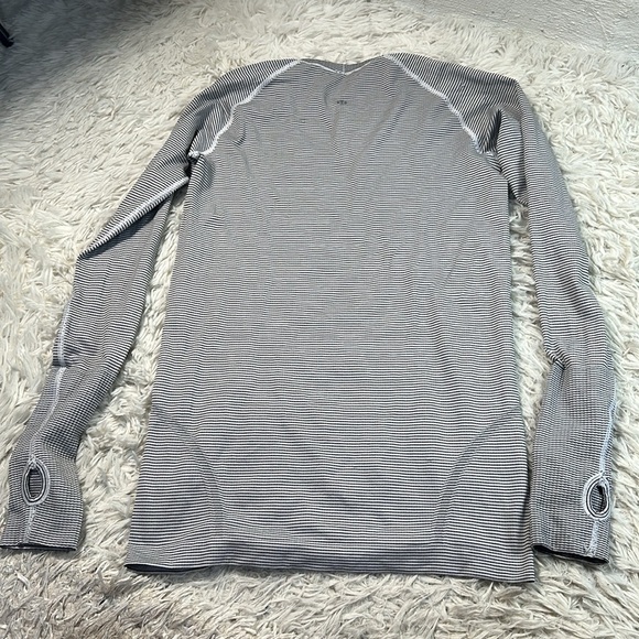 Lululemon Run: Swiftly Tech Long Sleeve Scoop Hyper Stripe White - Picture 4 of 6